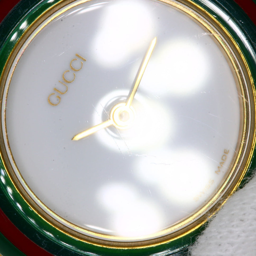 GUCCI Watches Quartz 11/12.2 Gold Plated gold Change bezel white dial