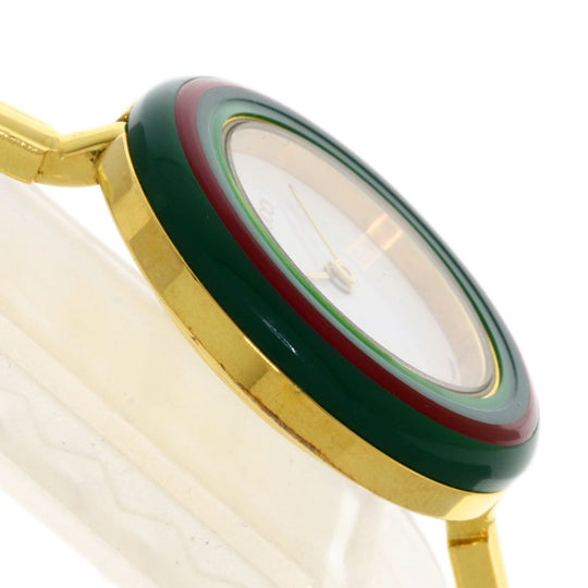 GUCCI Watches Quartz 11/12.2 Gold Plated gold Change bezel white dial