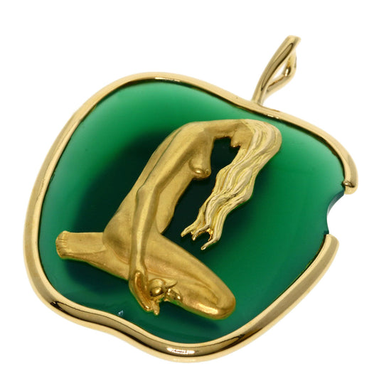 Carrera y Carrera Pendant top 18K Yellow Gold gold Apple motif Adam and Eve Women Used Authentic