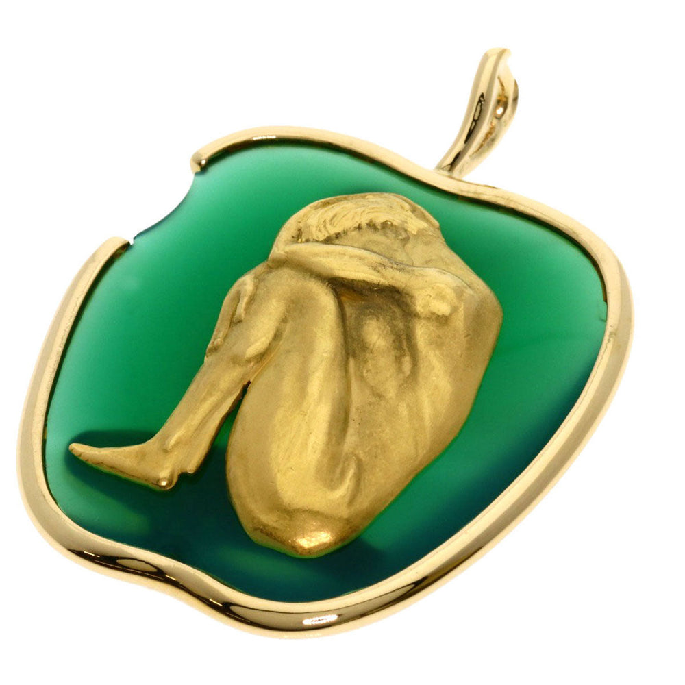Carrera y Carrera Pendant top 18K Yellow Gold gold Apple motif Adam and Eve Women Used Authentic