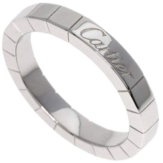 CARTIER Ring K18WG Silver Laniere # 51 Women Used Authentic
