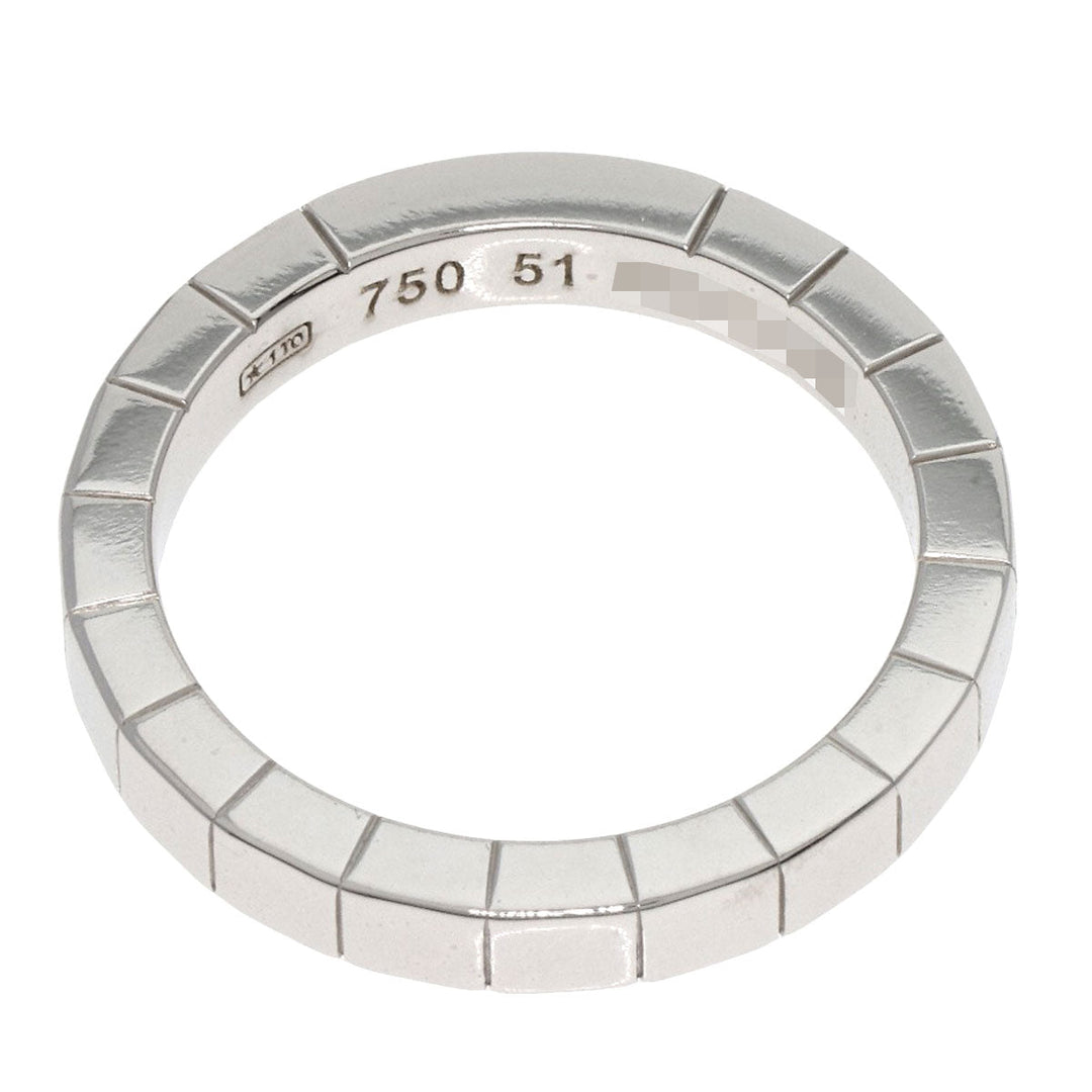 CARTIER Ring K18WG Silver Laniere # 51 Women Used Authentic
