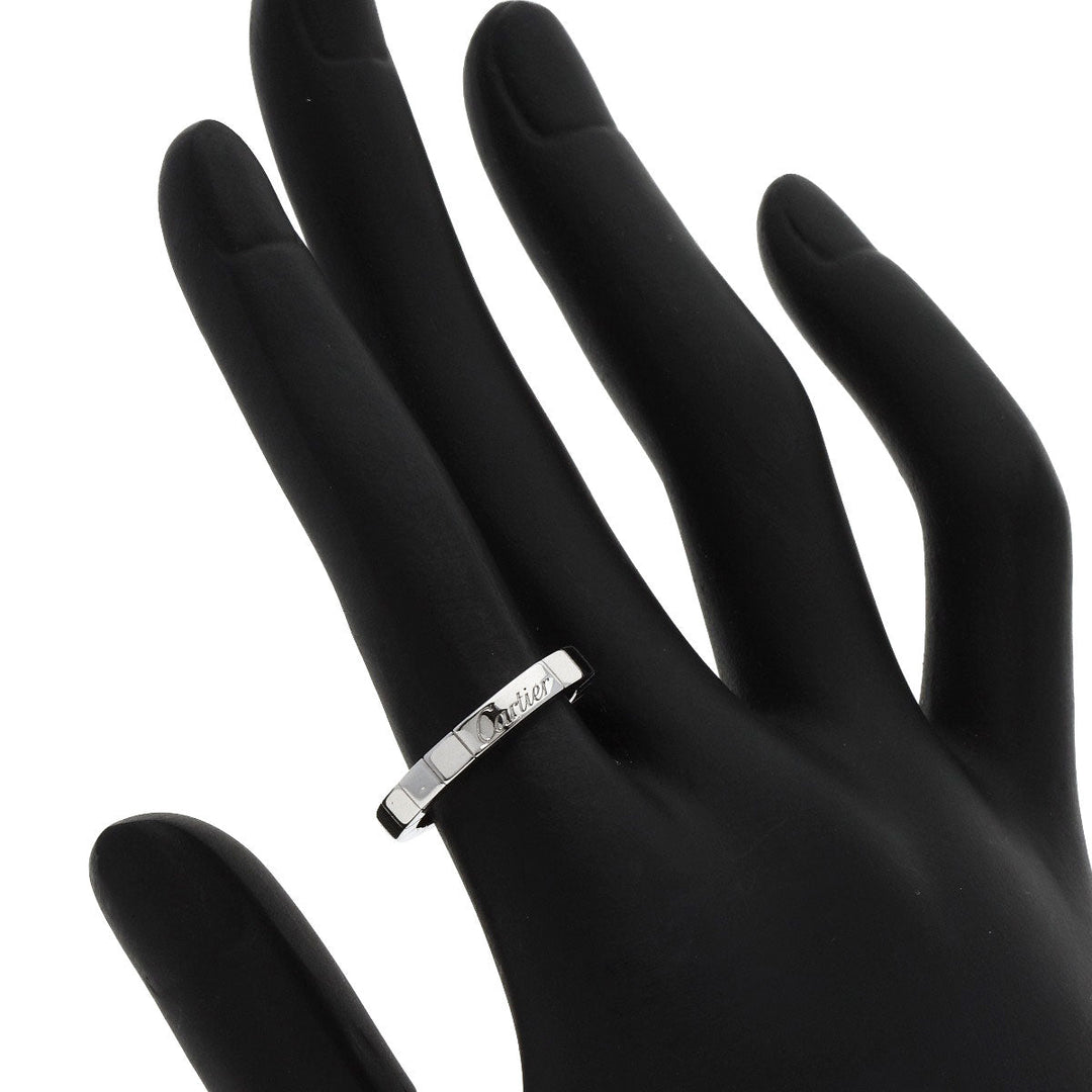 CARTIER Ring K18WG Silver Laniere # 51 Women Used Authentic