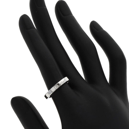 CARTIER Ring K18WG Silver Laniere # 51 Women Used Authentic