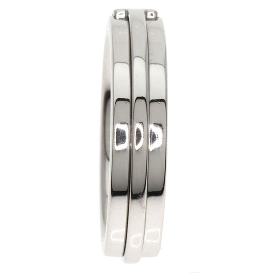 TIFFANY&Co. Ring K18WG Silver T TWO narrow