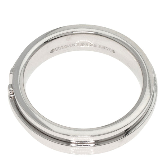TIFFANY&Co. Ring K18WG Silver T TWO narrow