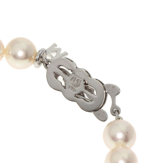 MIKIMOTO Necklace K18WG white Pearl Pierce 2-piece set Women Used Authentic