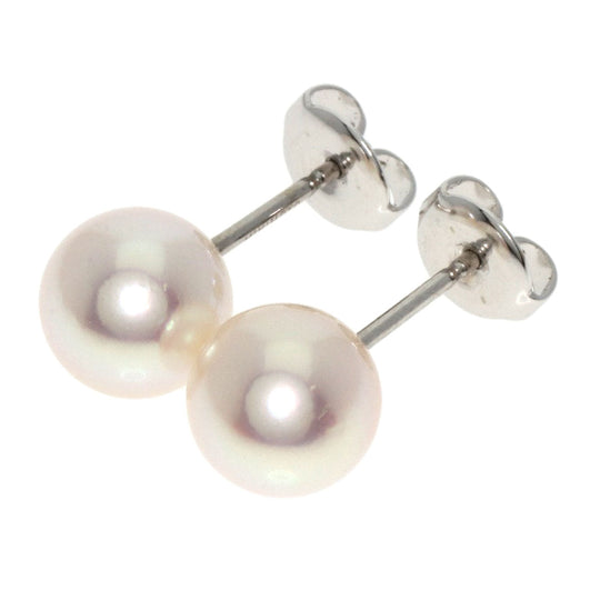 MIKIMOTO Necklace K18WG white Pearl Pierce 2-piece set Women Used Authentic