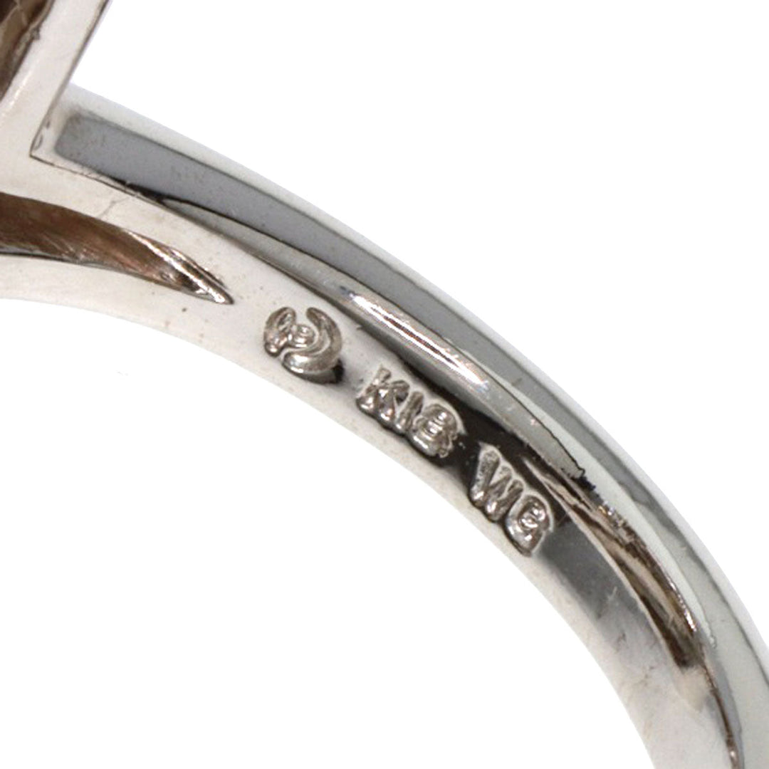 TASAKI Ring K18WG , K18YG Silver Pearl pearl diamond Women Used Authentic