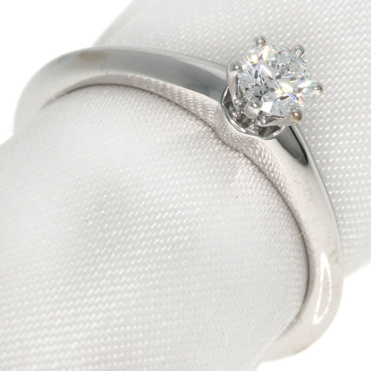 TIFFANY&Co. Ring PT950 Silver solitaire diamond knife edge Women Used Authentic