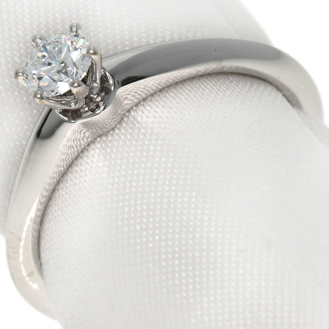 TIFFANY&Co. Ring PT950 Silver solitaire diamond knife edge Women Used Authentic