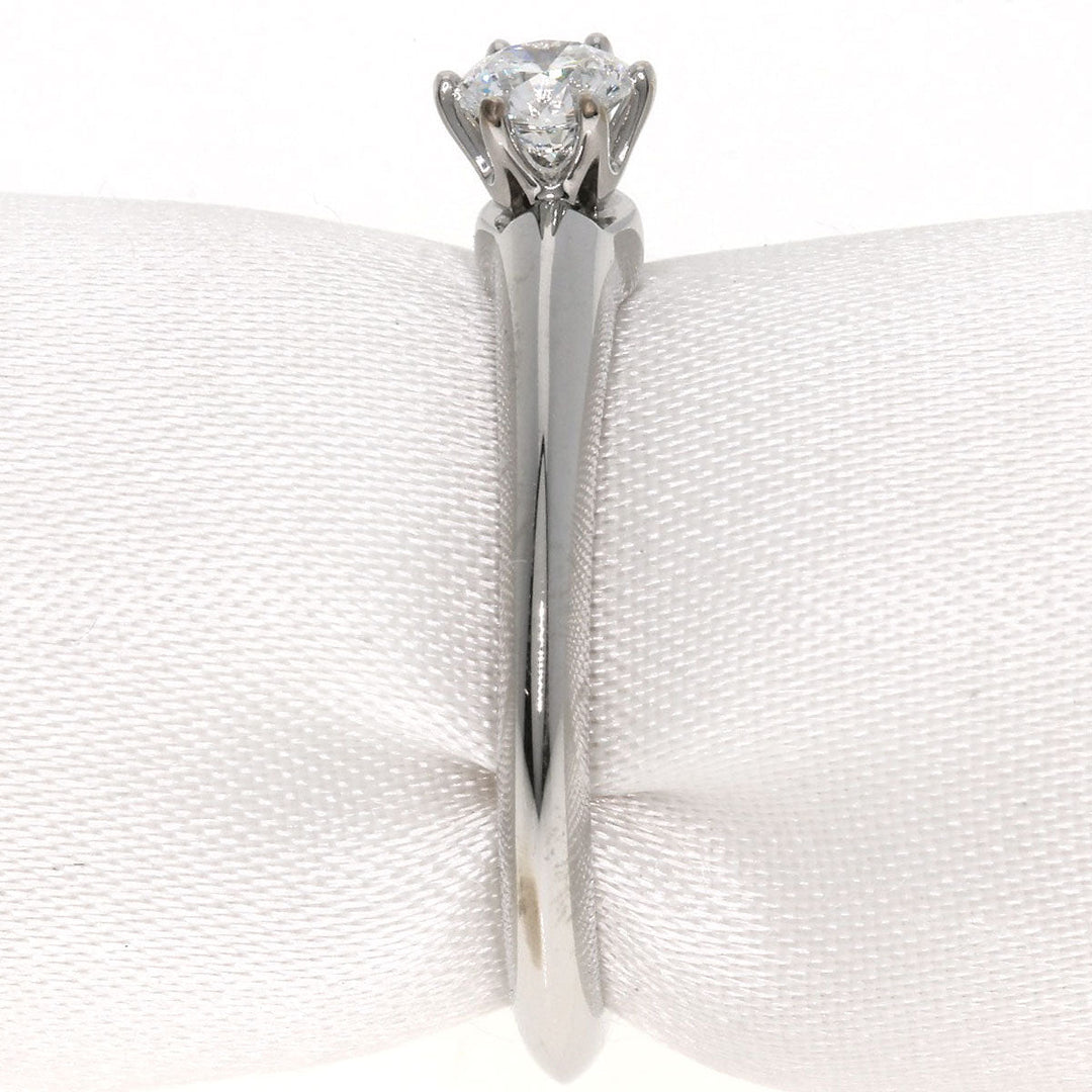TIFFANY&Co. Ring PT950 Silver solitaire diamond knife edge Women Used Authentic
