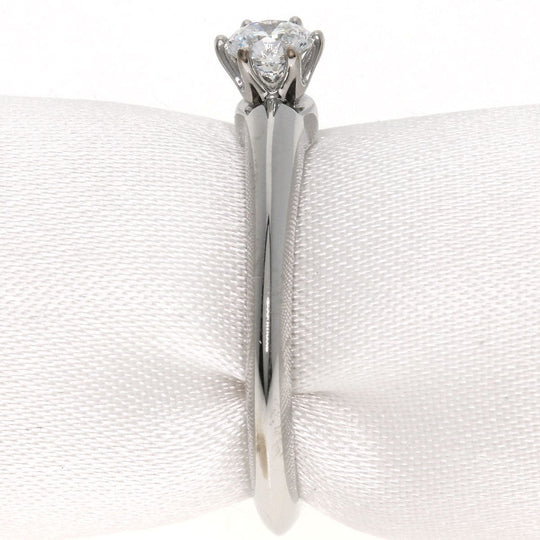 TIFFANY&Co. Ring PT950 Silver solitaire diamond knife edge Women Used Authentic