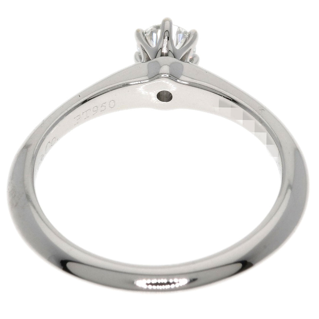 TIFFANY&Co. Ring PT950 Silver solitaire diamond knife edge Women Used Authentic