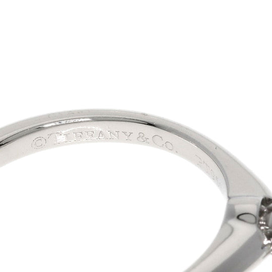 TIFFANY&Co. Ring PT950 Silver solitaire diamond knife edge Women Used Authentic