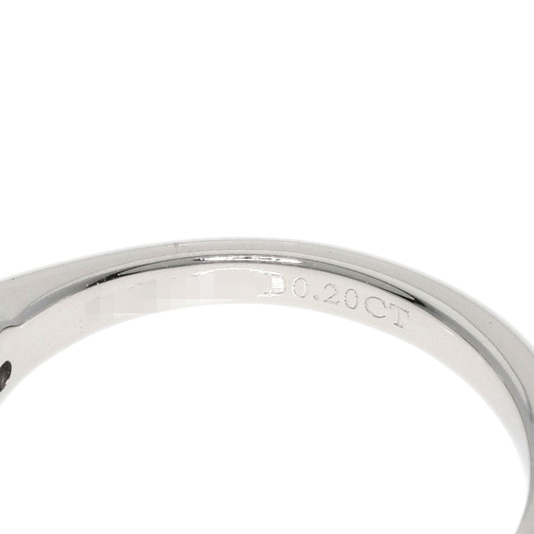 TIFFANY&Co. Ring PT950 Silver solitaire diamond knife edge Women Used Authentic