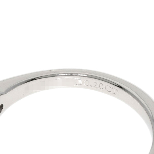 TIFFANY&Co. Ring PT950 Silver solitaire diamond knife edge Women Used Authentic