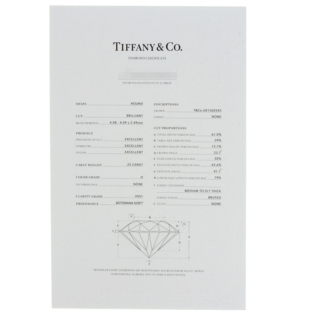 TIFFANY&Co. Ring PT950 Silver Harmony diamond