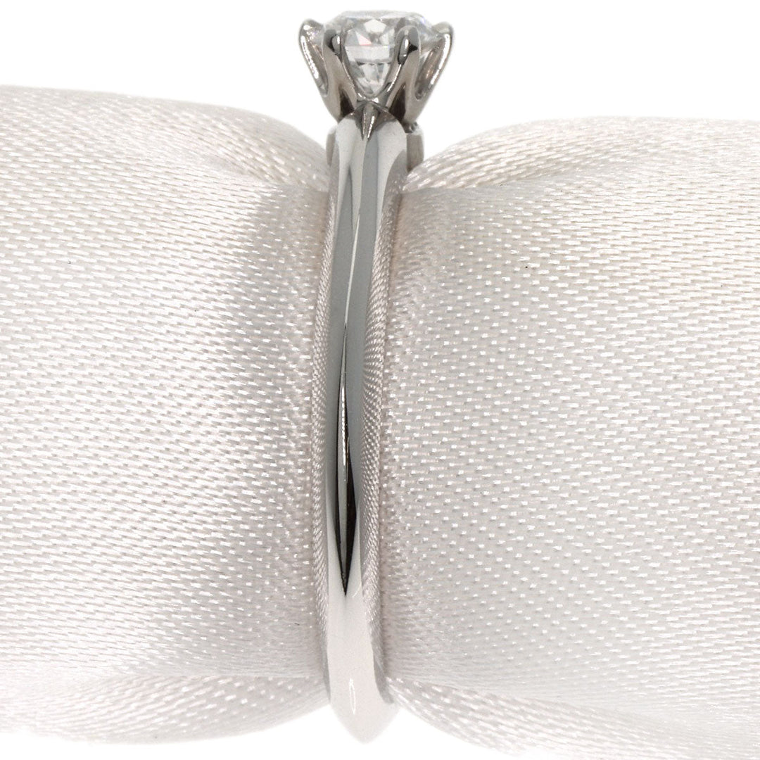 TIFFANY&Co. Ring PT950 Silver solitaire diamond knife edge Women Used Authentic