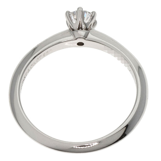 TIFFANY&Co. Ring PT950 Silver solitaire diamond knife edge Women Used Authentic