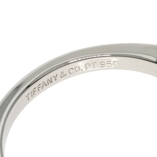 TIFFANY&Co. Ring PT950 Silver solitaire diamond knife edge Women Used Authentic