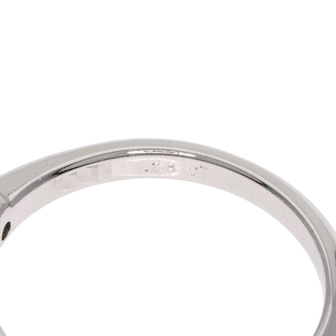 TIFFANY&Co. Ring PT950 Silver solitaire diamond knife edge Women Used Authentic