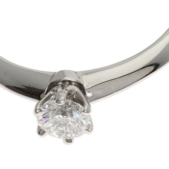 TIFFANY&Co. Ring PT950 Silver solitaire diamond knife edge Women Used Authentic
