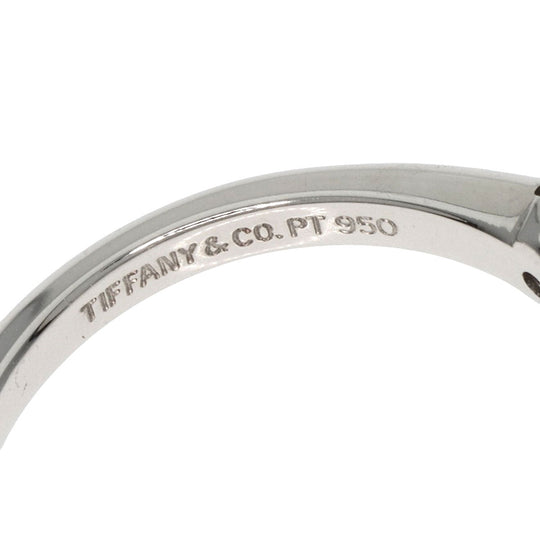 TIFFANY&Co. Ring PT950 Silver solitaire diamond knife edge Women Used Authentic
