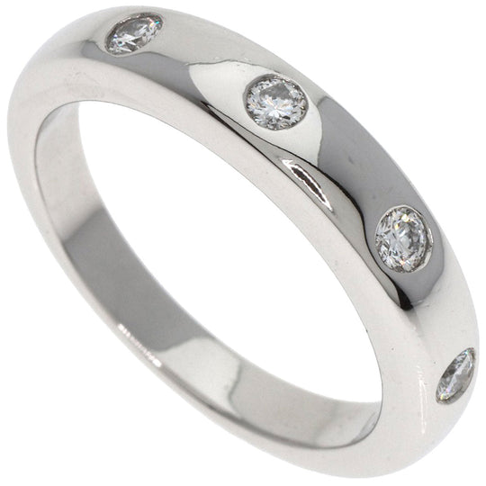 Van Cleef & Arpels Ring PT950 Silver New York Wedding Ring 4P Diamond #49