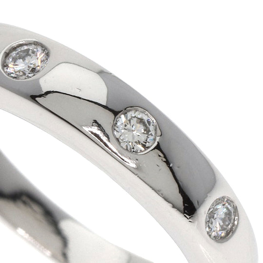 Van Cleef & Arpels Ring PT950 Silver New York Wedding Ring 4P Diamond #49