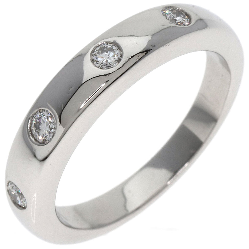 Van Cleef & Arpels Ring PT950 Silver New York Wedding Ring 4P Diamond #49