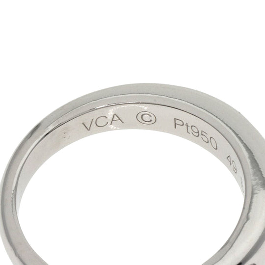 Van Cleef & Arpels Ring PT950 Silver New York Wedding Ring 4P Diamond #49