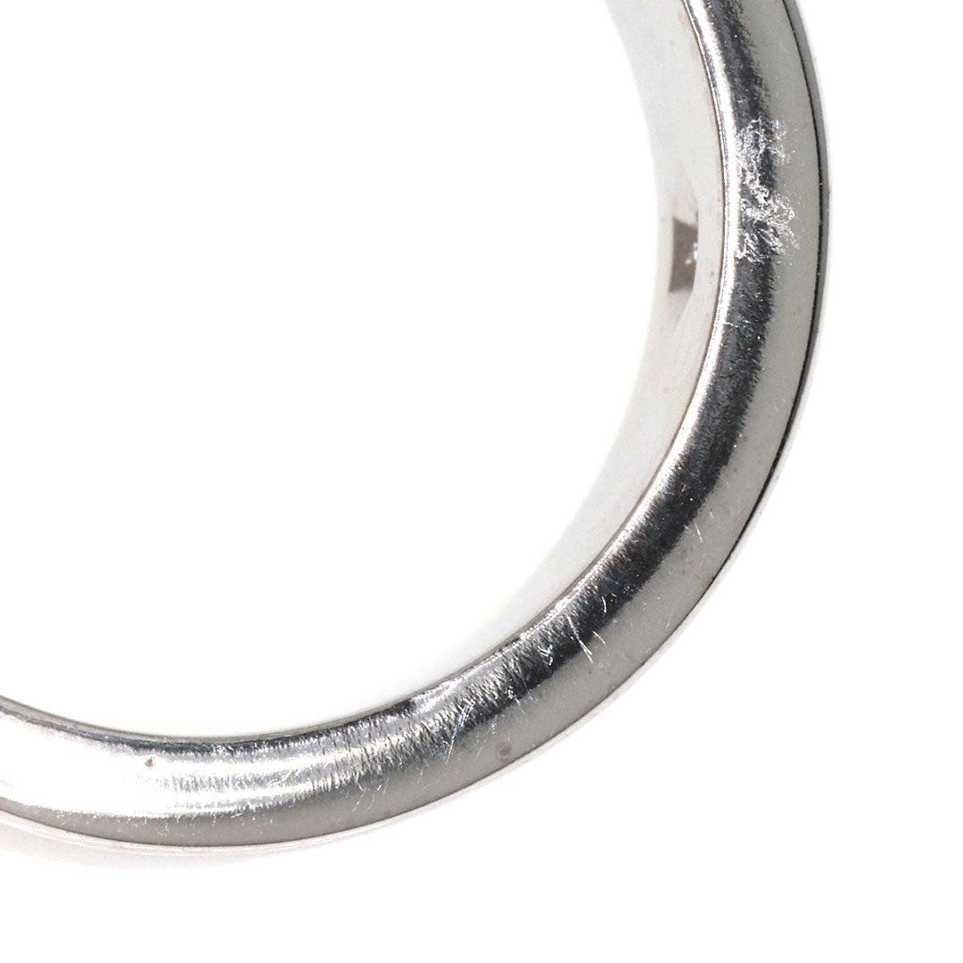 CARTIER Ring K18WG Silver Love Ring 3P Diamond #48 Women Used Authentic
