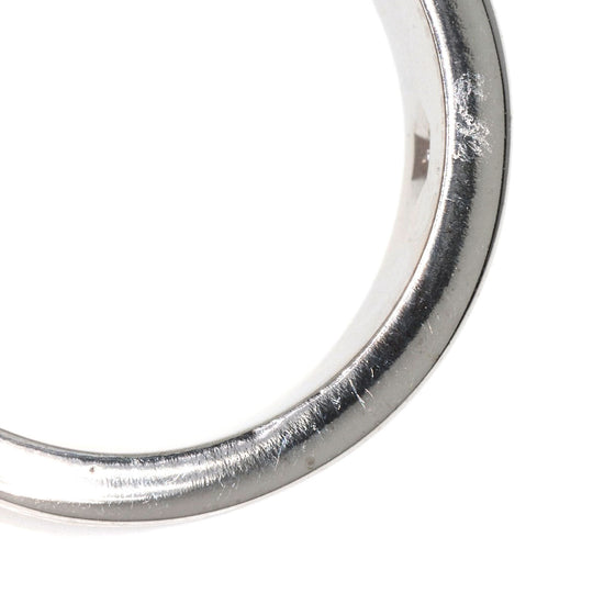 CARTIER Ring K18WG Silver Love Ring 3P Diamond #48 Women Used Authentic