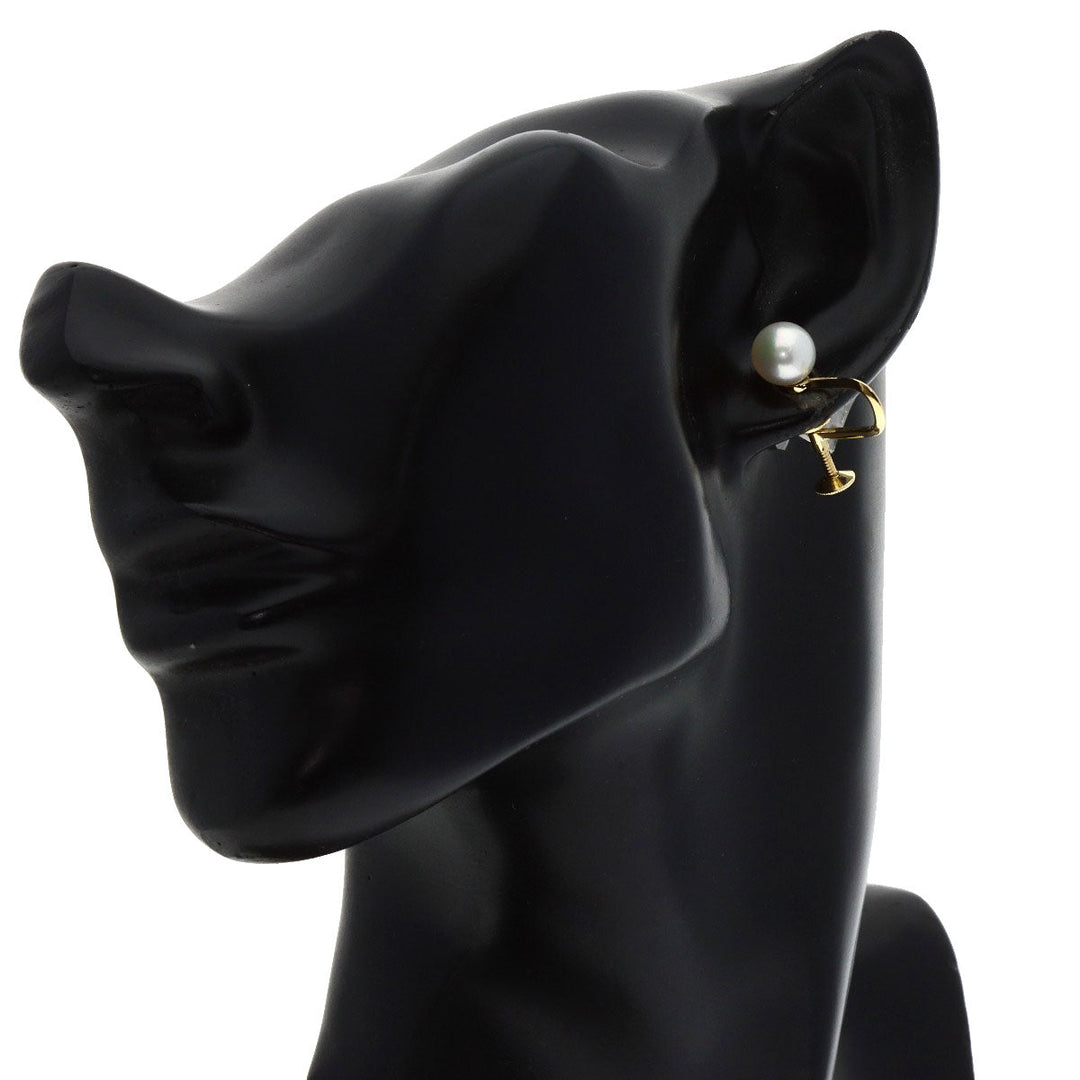 MIKIMOTO Earring K14YG gold Pearl Women Used Authentic