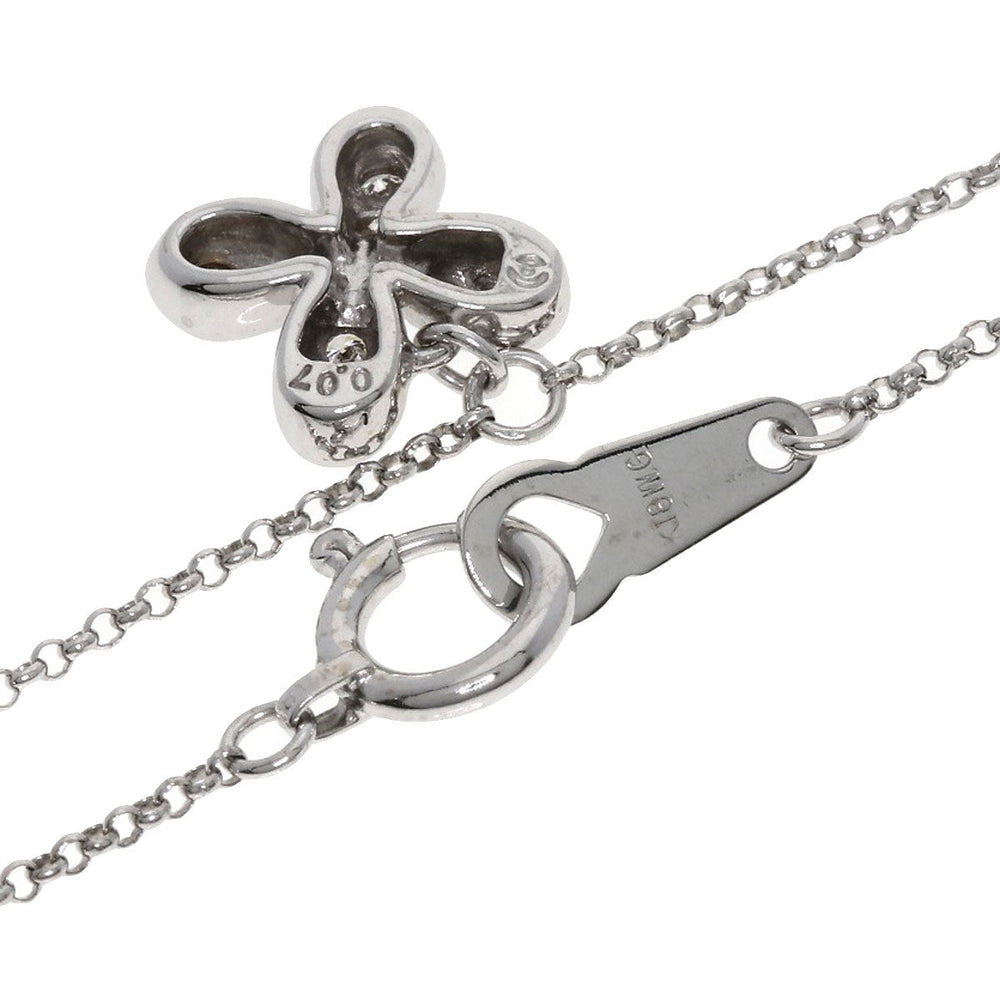 TASAKI Necklace K18WG Silver diamond Women Used Authentic