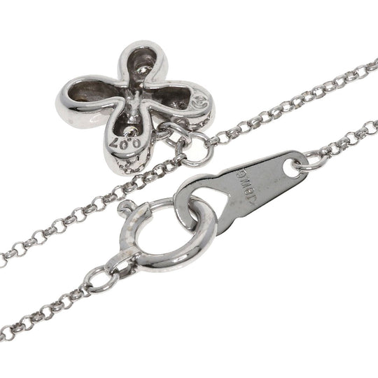 TASAKI Necklace K18WG Silver diamond Women Used Authentic