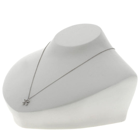 TASAKI Necklace K18WG Silver diamond Women Used Authentic