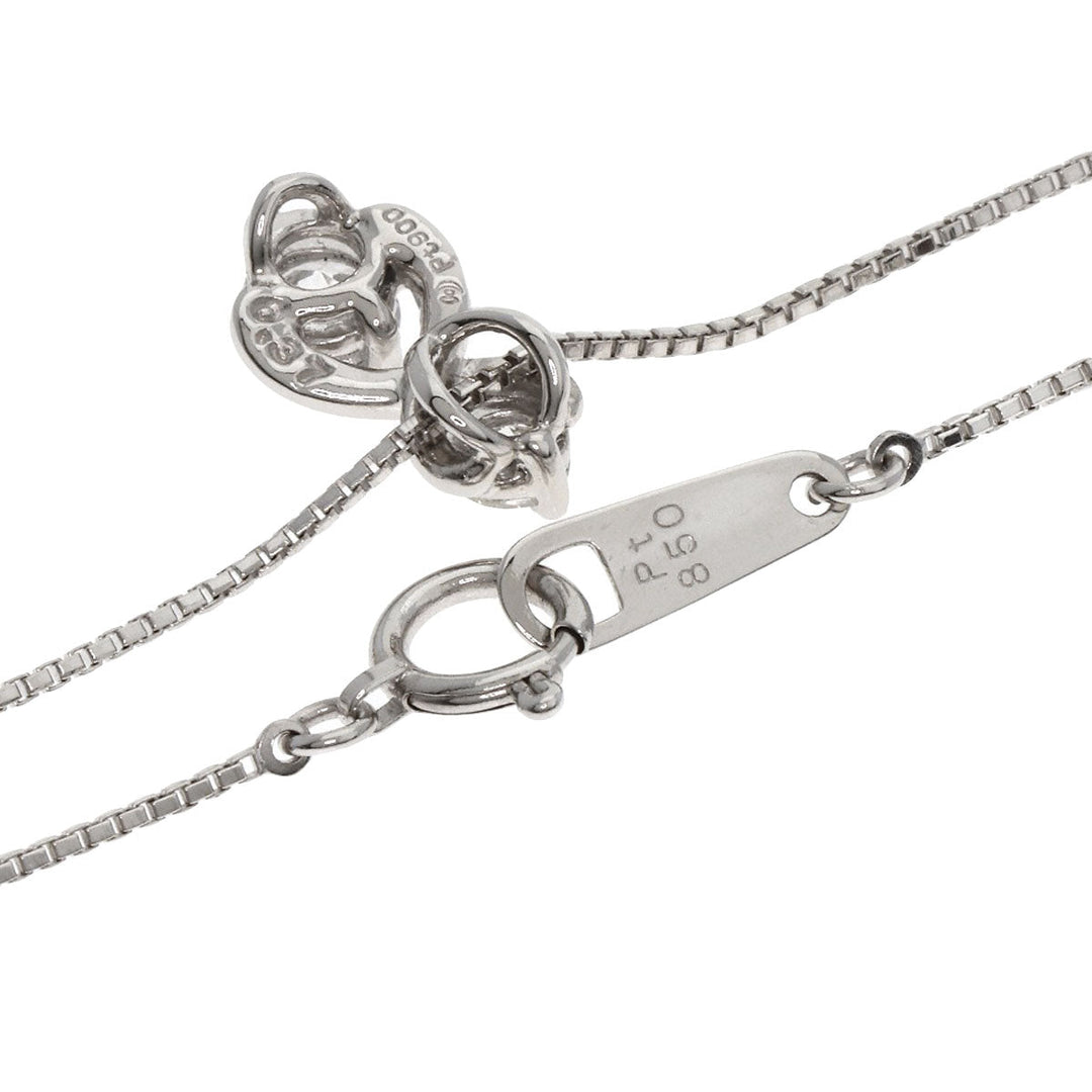 TASAKI Necklace PT850 Silver 2P diamond