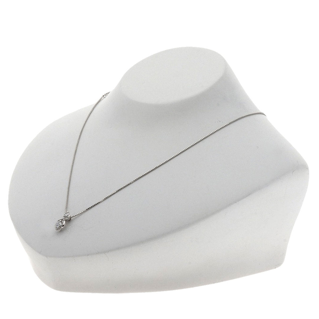TASAKI Necklace PT850 Silver 2P diamond