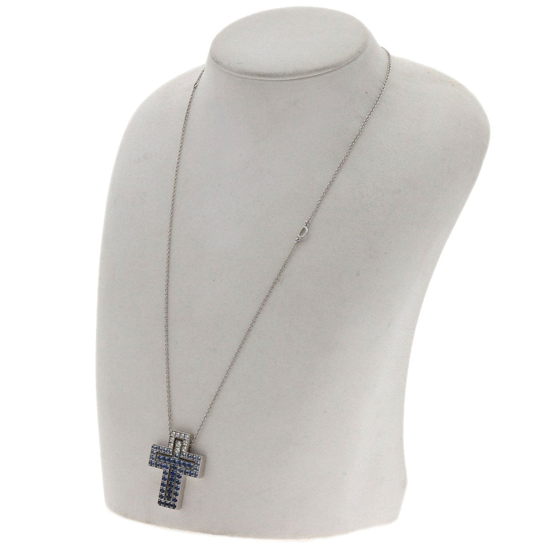 Damiani Necklace K18WG Silver Belle Epoque Iceberg M Sapphire Diamond
