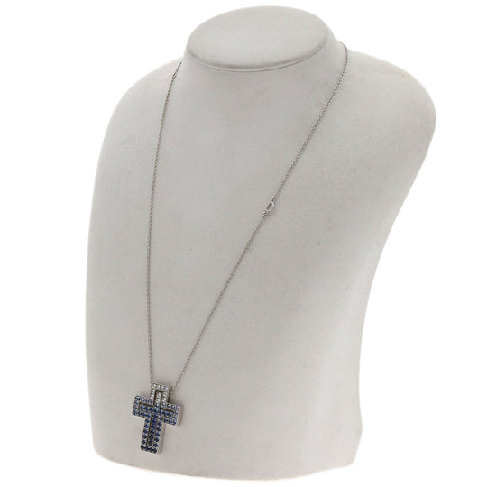Damiani Necklace K18WG Silver Belle Epoque Iceberg M Sapphire Diamond