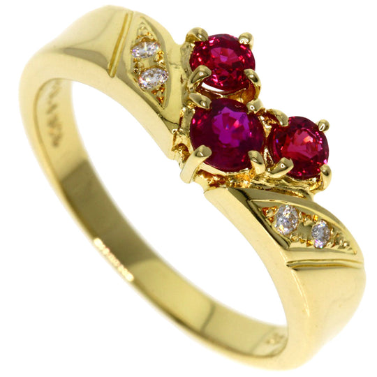 MIKIMOTO Ring 18K Yellow Gold gold Ruby diamond