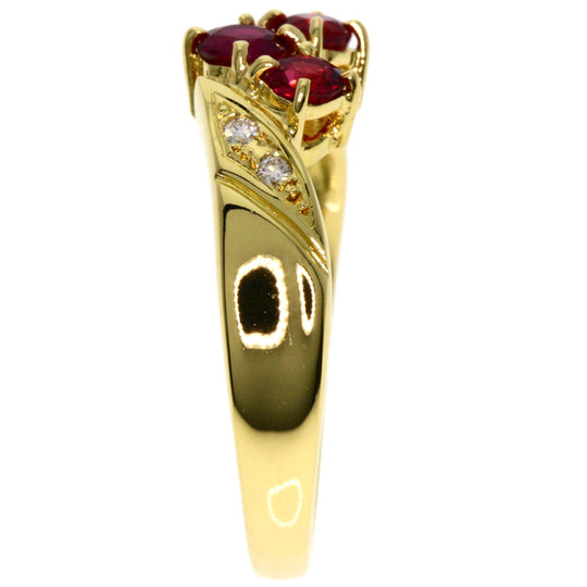 MIKIMOTO Ring 18K Yellow Gold gold Ruby diamond