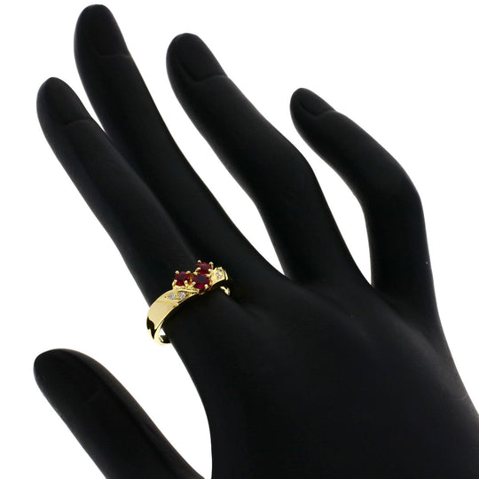 MIKIMOTO Ring 18K Yellow Gold gold Ruby diamond