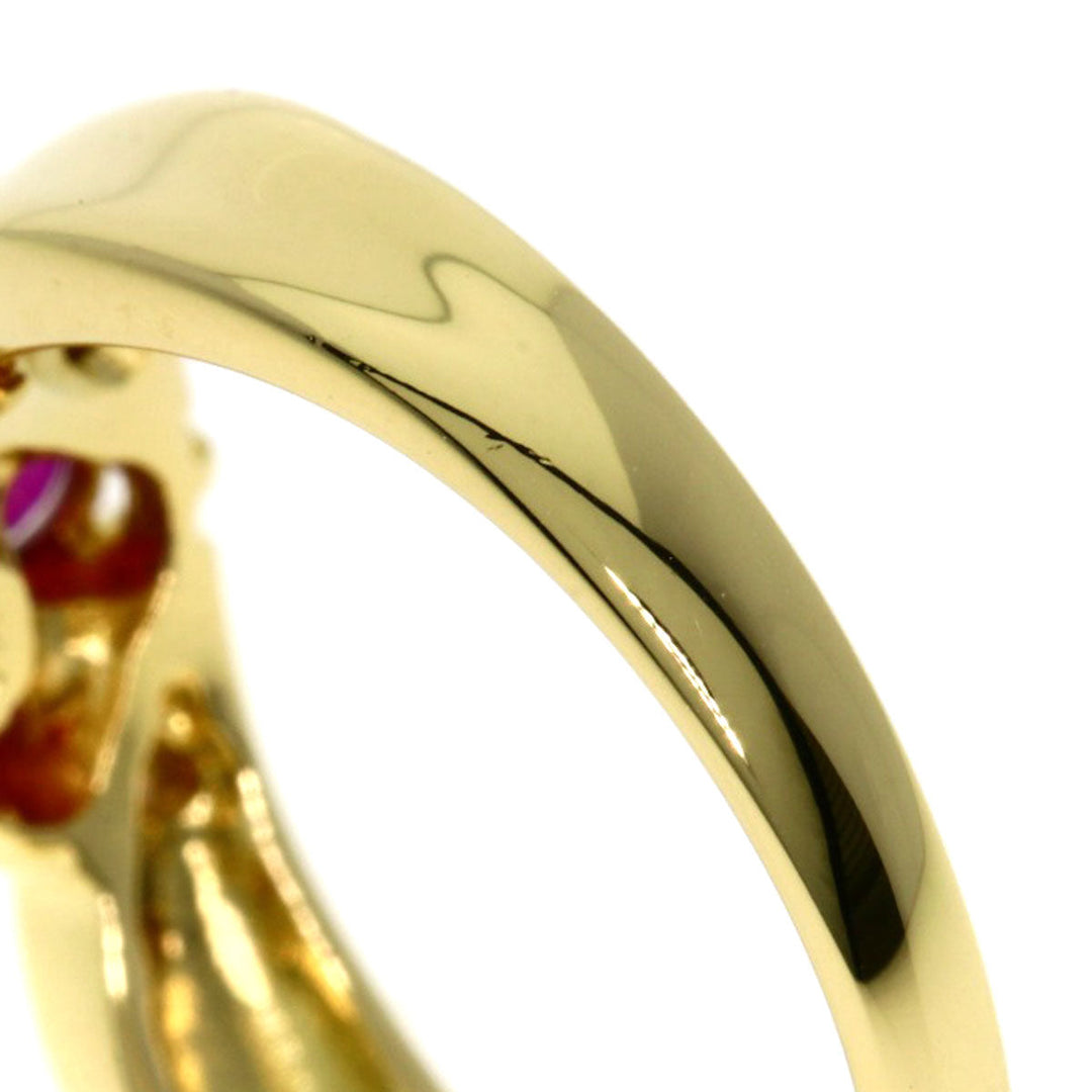 MIKIMOTO Ring 18K Yellow Gold gold Ruby diamond
