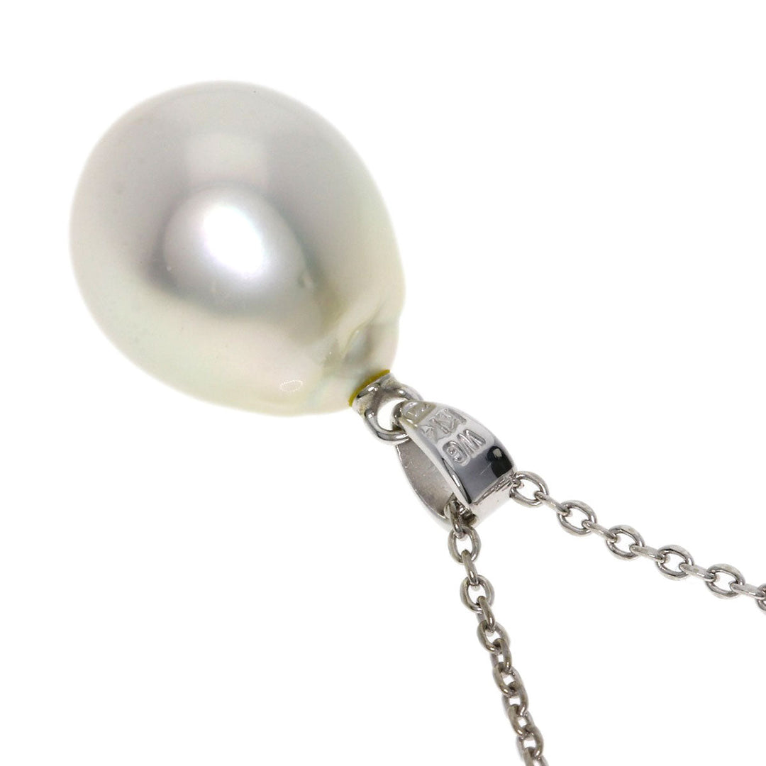 MIKIMOTO Necklace K14WG Silver Pearl