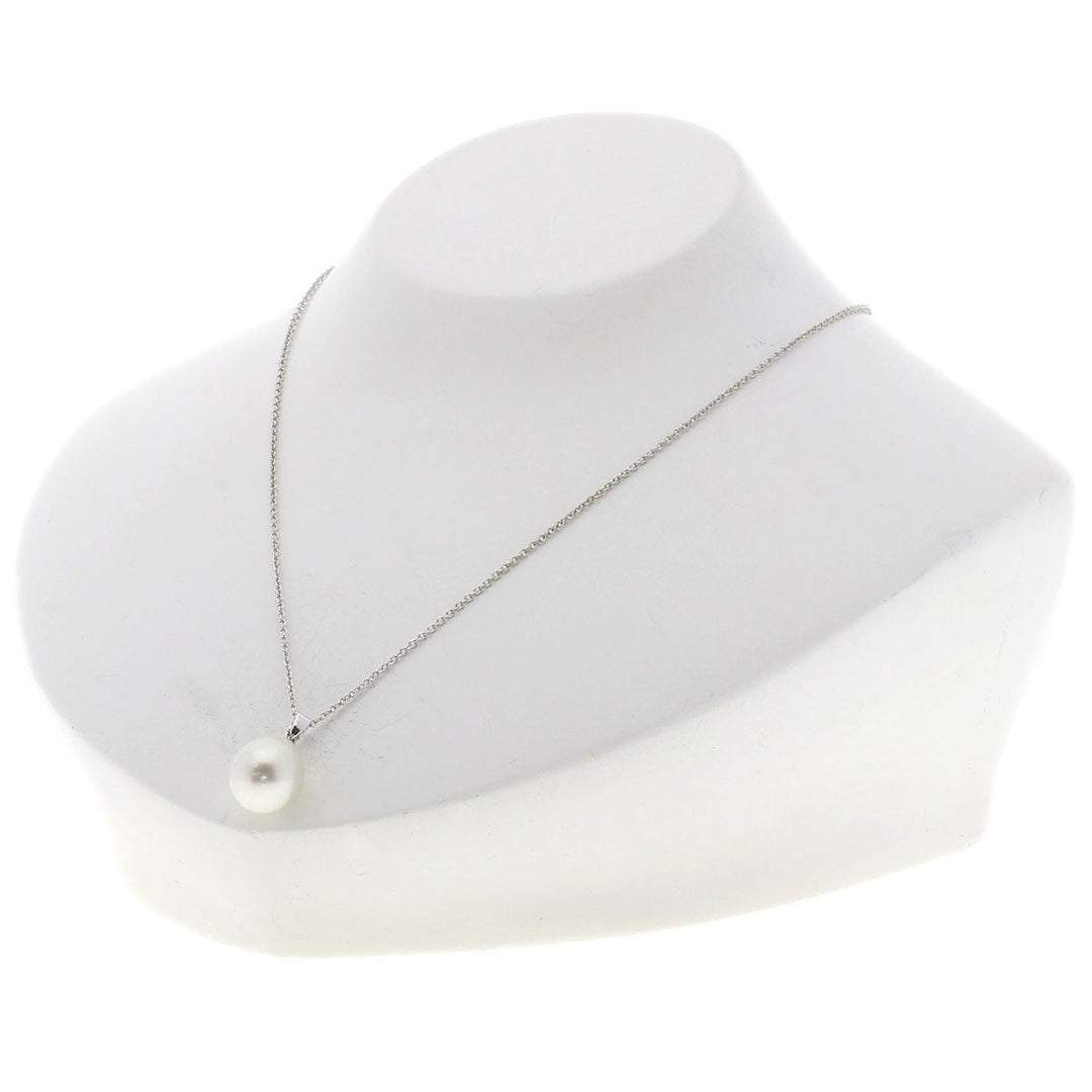 MIKIMOTO Necklace K14WG Silver Pearl