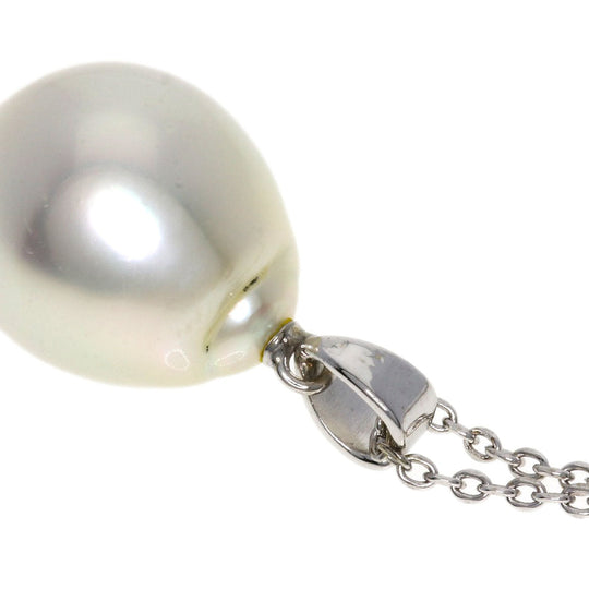 MIKIMOTO Necklace K14WG Silver Pearl