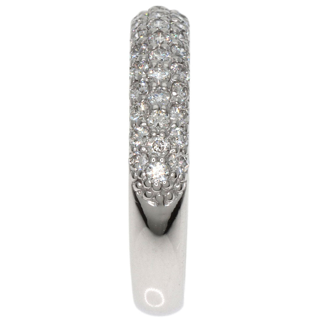 Ponte Vecchio Ring K18WG Silver diamond